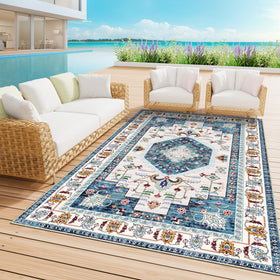 LuxStep 6x9 outdoor rug with soft texture for cozy patios.