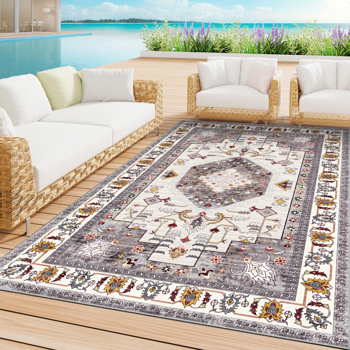 LuxStep close-up shows the soft texture for cozy indoor-outdoor comfort.