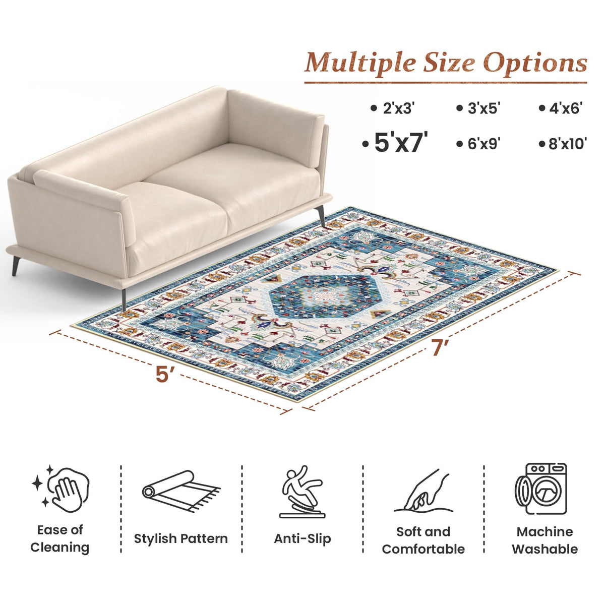 LuxStep rug on patio demonstrates weather-ready, easy-clean outdoor decor