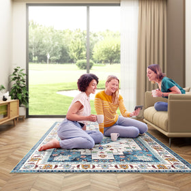 LuxStep living room and outdoor space rug layout for versatile use.