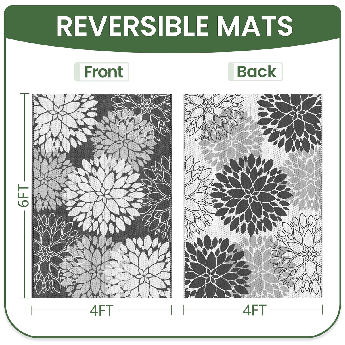 LuxStep Flower Pattern A rug adds color to sunny porches
