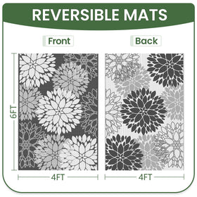 LuxStep Flower Pattern A rug adds color to sunny porches