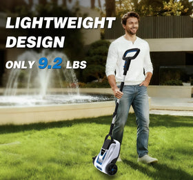 Luxter compact design enables easy mowing in tight spaces and small yards.