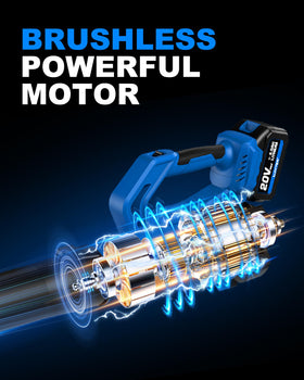 Detachable tube feature of LUXTER blower for compact storage and portability.
