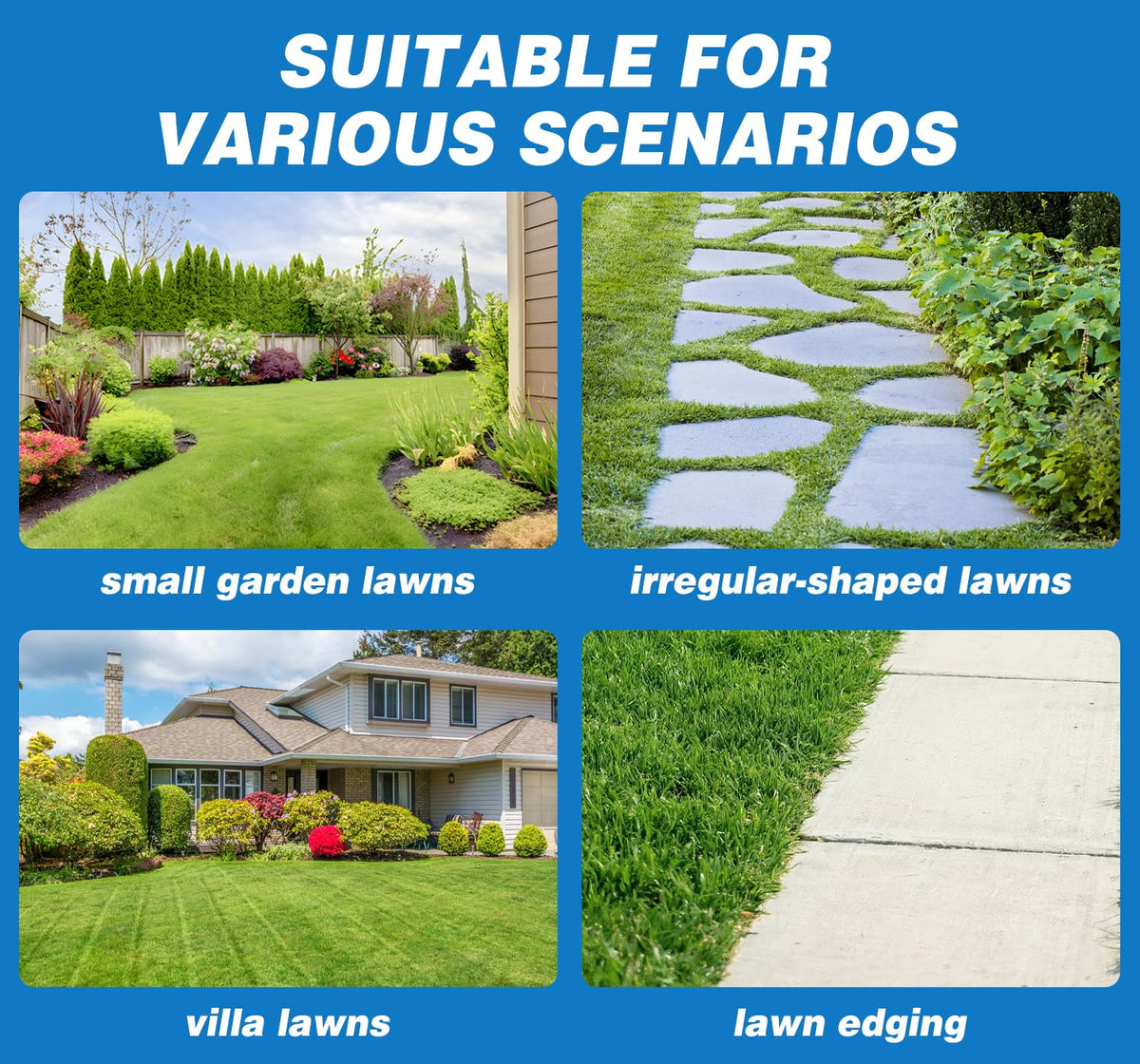 Luxter lightweight portable mower ideal for quick yard touch-ups and storage.