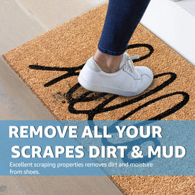 LuxUrux welcome mat dirt trapping surface helps keep floors cleaner
