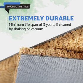 LuxUrux welcome mat PVC backing provides non-slip stability on thresholds