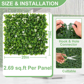 Luyue boxwood grass wall panel close-up highlights durable, UV resistant leaves.