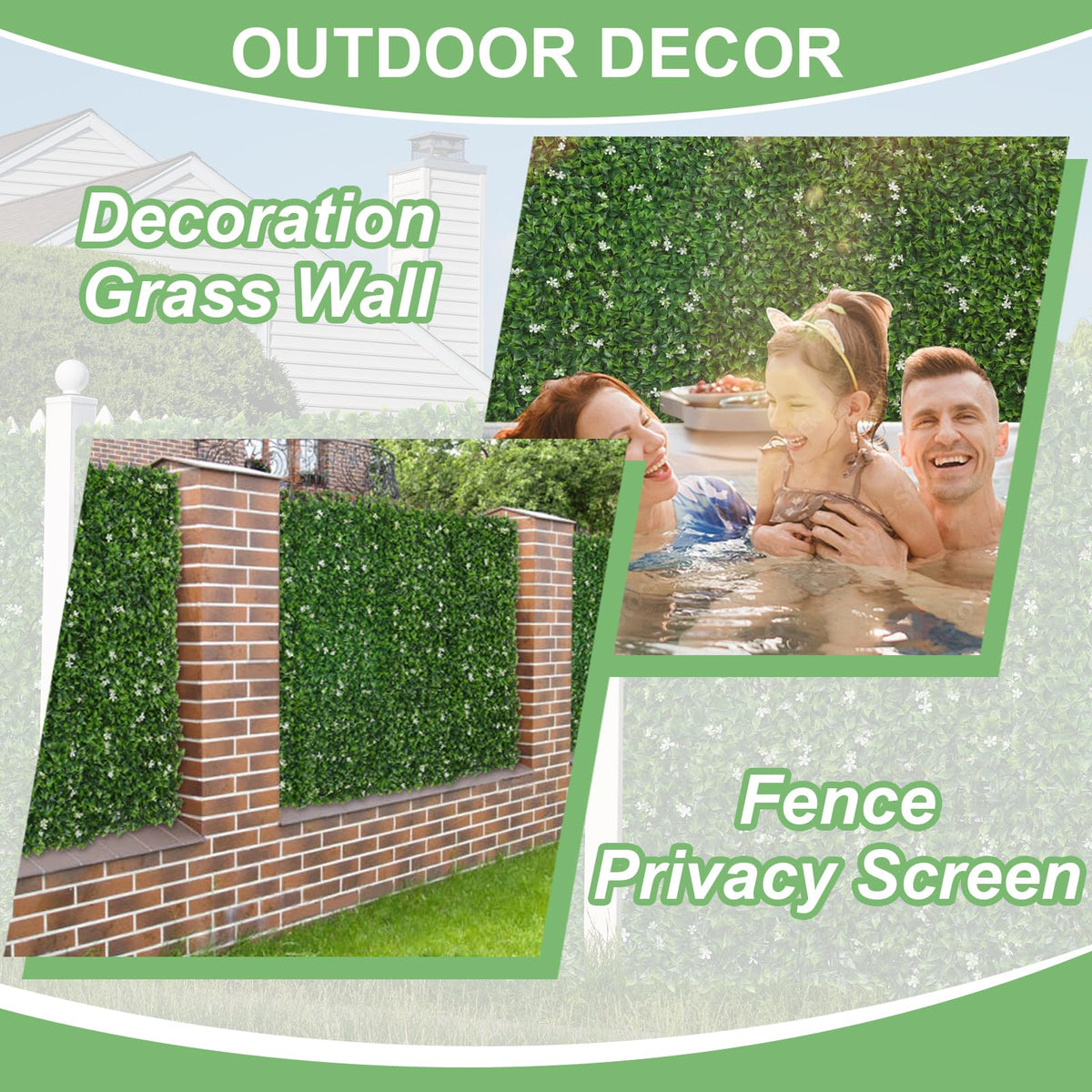 Luyue indoor outdoor fence friendly panel provides privacy and aesthetic appeal.