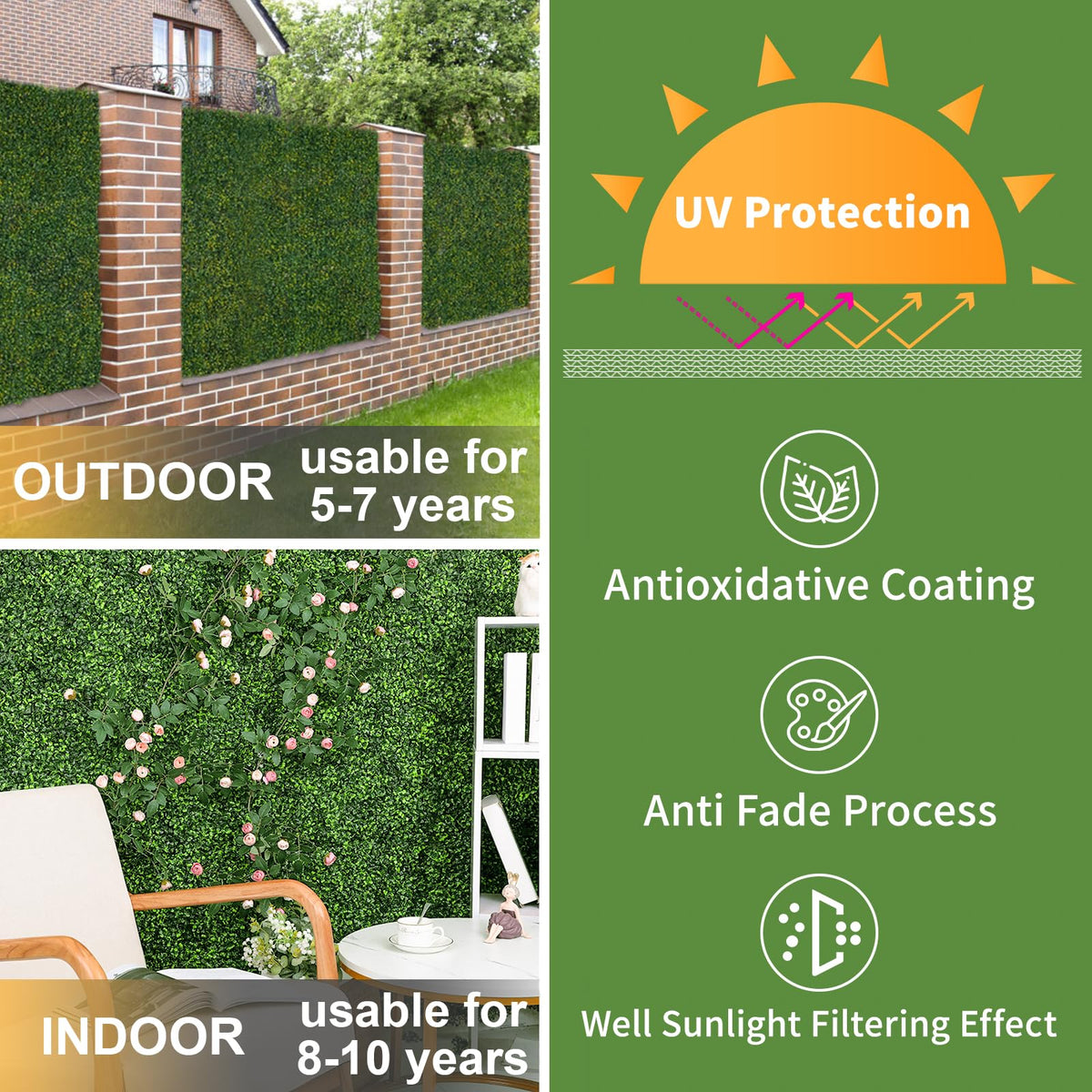 Luyue privacy fence outdoor coverage highlights sun protection and decorative appeal