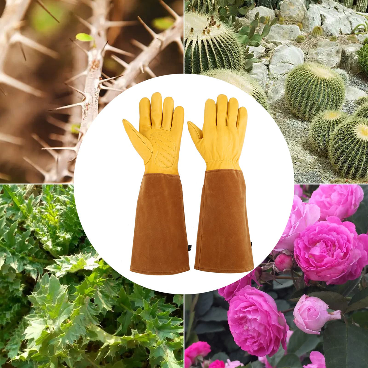 LUZAYA Rose Pruning Gloves adjustable cuffs fit multiple arm sizes securely