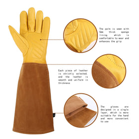 LUZAYA Rose Pruning Gloves ergonomic design protects forearms during pruning