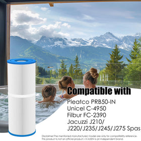 Fits Jacuzzi J-245/J-235 models: LVJUSEN PRB50-IN filter ensuring reliable spa filtration.