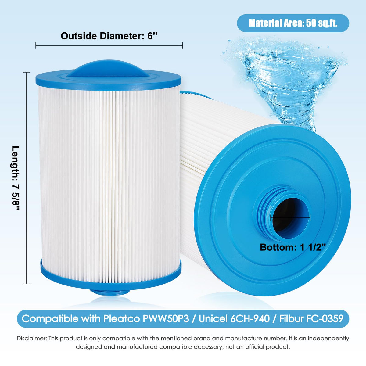 LVJUSEN spa filter inner-frame durability withstands pressure.