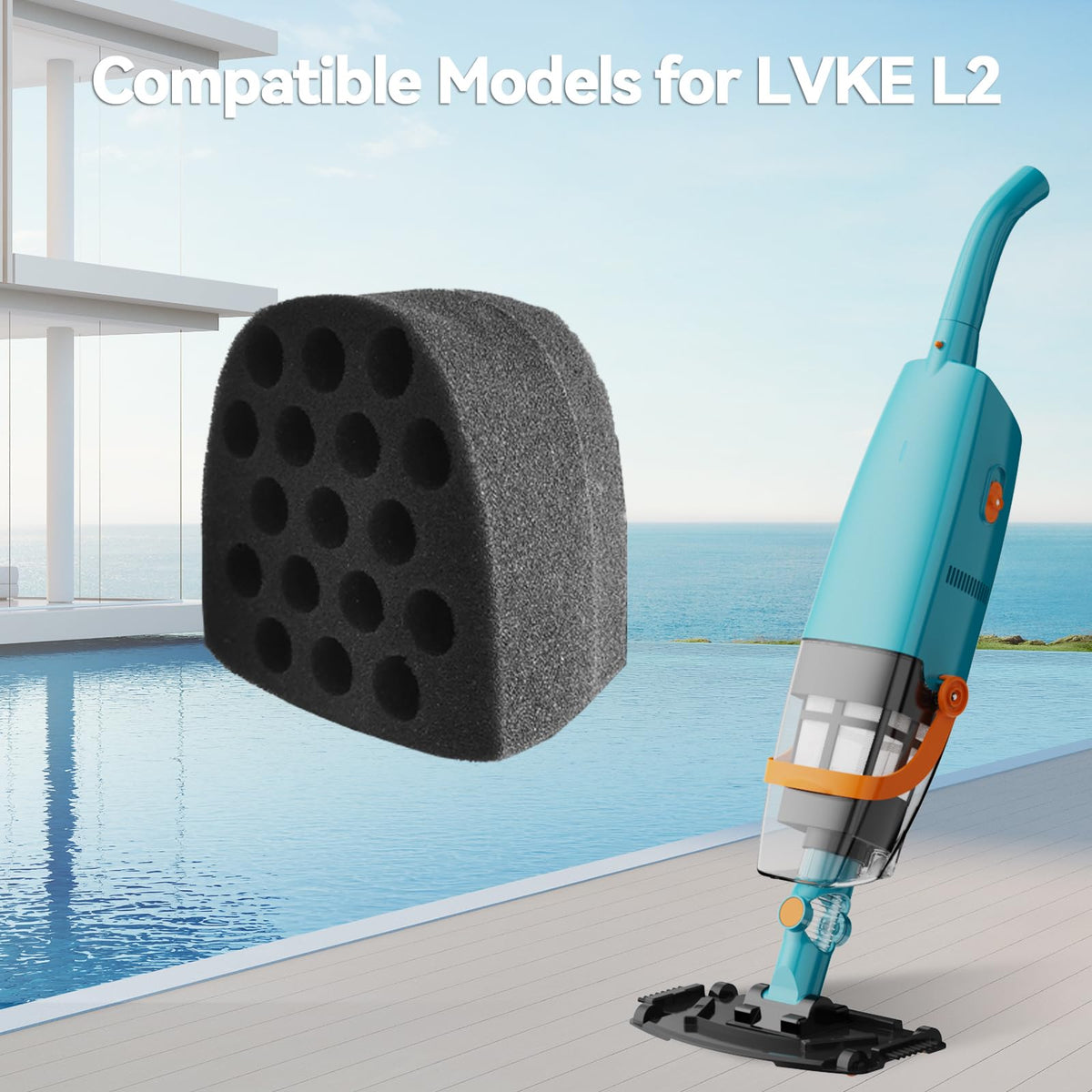 LVKE L2 filter sponge compatible model fits handheld vacuum