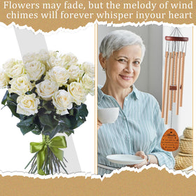 Calm, harmonious tones from aluminum tubes with every breeze.