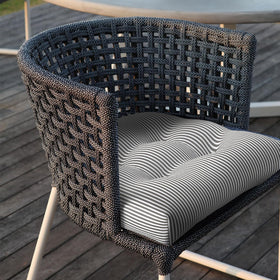 LVTXIII 2 pack decorative cushions Topanga Stripe Grey brighten garden and home seating.