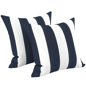 LVTXIII Cabana Navy 18x18 front view pillow, ideal for on-sofa comfort and style