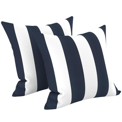 LVTXIII Cabana Navy 18x18 front view pillow, ideal for on-sofa comfort and style