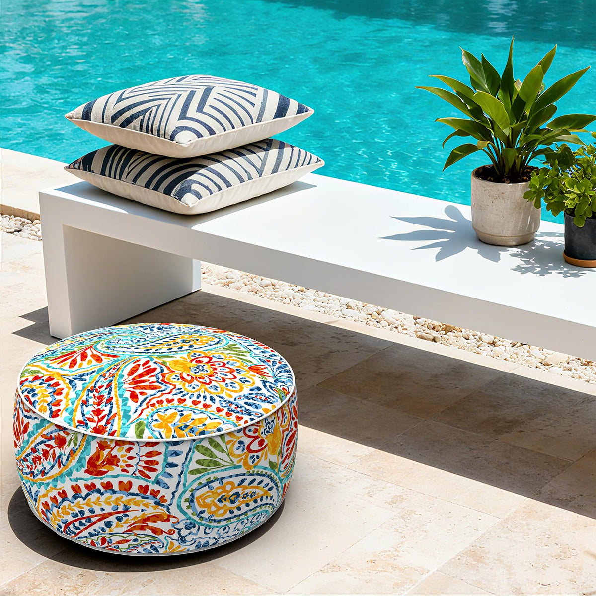 LVTXIII camping-ready ottoman inflates quickly for outdoor adventures