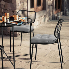 LVTXIII cushions with attached ties stay secure on furniture for a neat look.