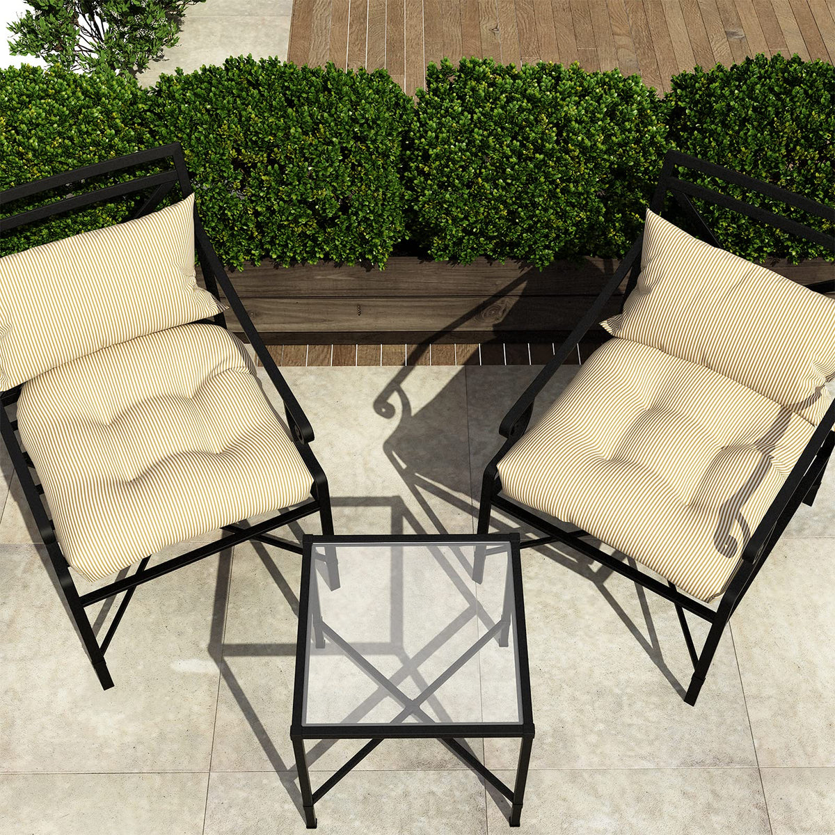 LVTXIII dining chair and patio use cushions for outdoor dining spaces