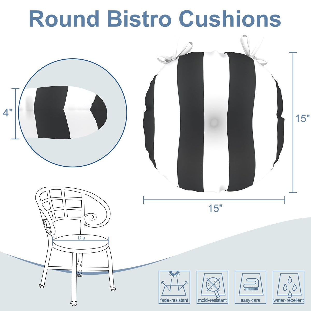 LVTXIII fade-resistant cushions endure sun exposure for long-lasting color.