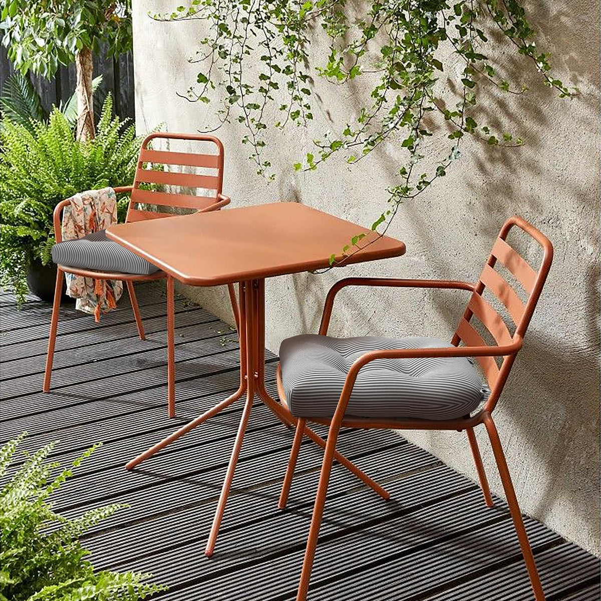 LVTXIII indoor outdoor versatile cushion Topanga Stripe Grey for any room or patio.