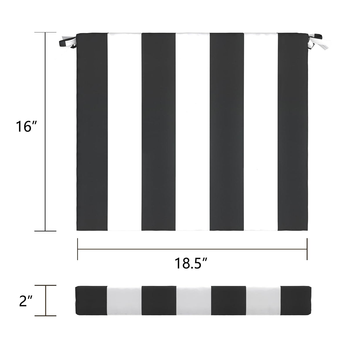 LVTXIII outdoor chair cushions, front view, four-pack enhances patio seating with fade-resistant fabric