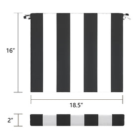 LVTXIII outdoor chair cushions, front view, four-pack enhances patio seating with fade-resistant fabric