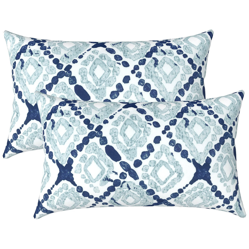 LVTXIII outdoor lumbar pillow set 12x20 inches, ready to elevate patio comfort.