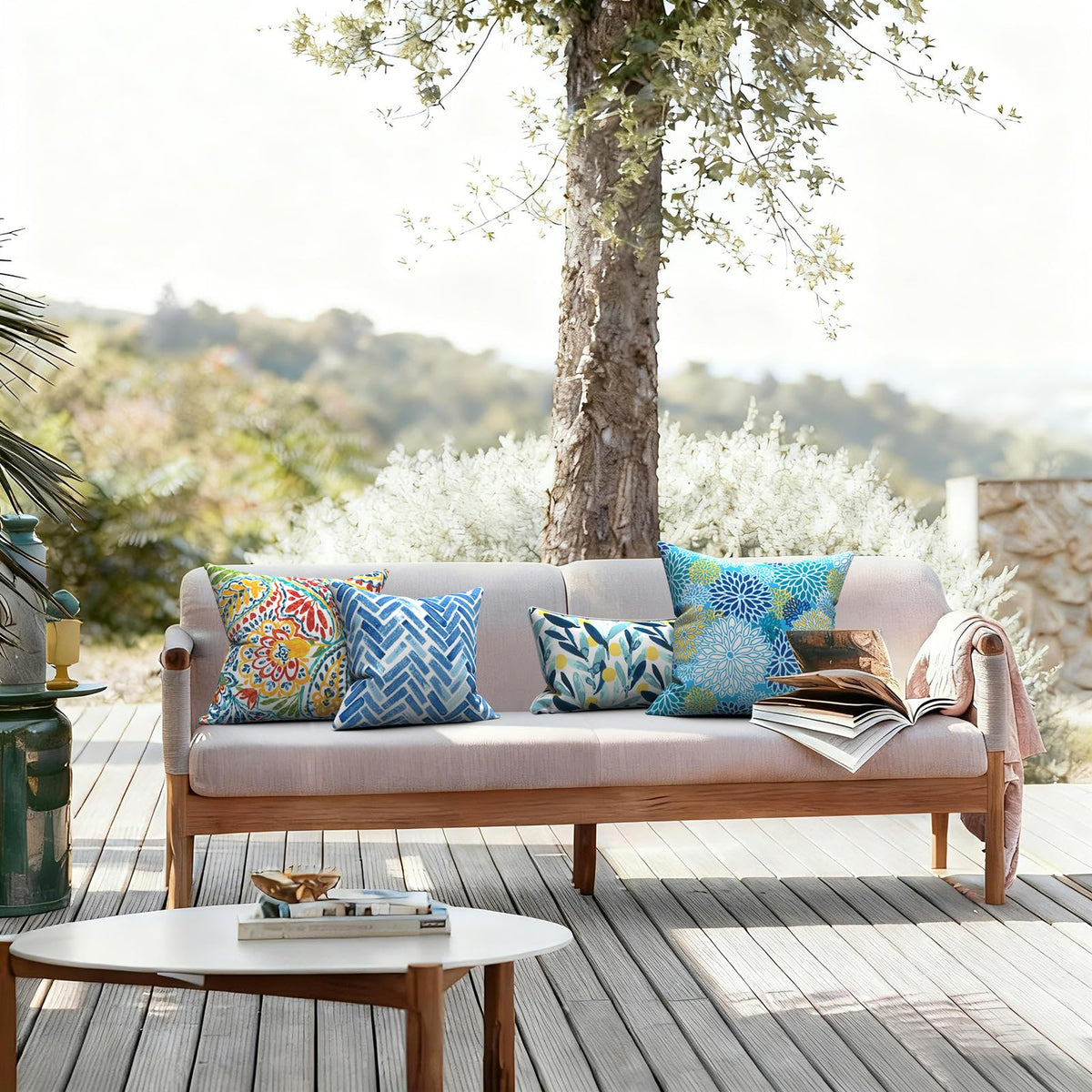 LVTXIII paisley multi decorative pillow ideal for bed decor.