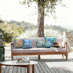 LVTXIII paisley multi decorative pillow ideal for bed decor.
