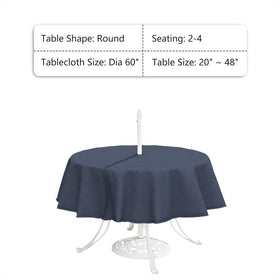 LVTXIII tablecloth resists fading in sunlight for long-lasting color on patios.