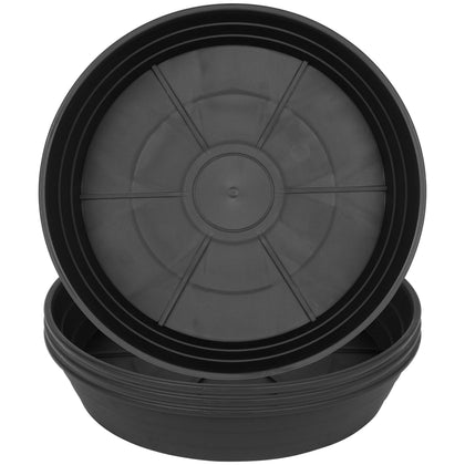 LWALRS 4-pack 6-inch saucers, round plastic trays, protect indoor surfaces from pot drainage.