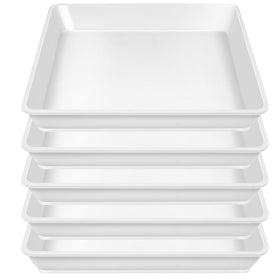 LWALRS square saucer 12-inch top view, durable tray catching excess water.