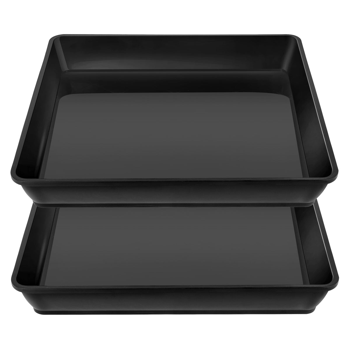LWALRS square plant saucer in 14-inch size catches excess water and protects flooring.
