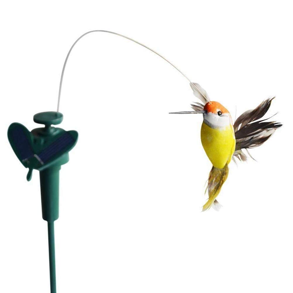 LWINGFLYER battery-powered hummingbird maintains motion when sun fades