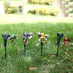 LWINGFLYER solar hummingbird fluttering in the garden for natural charm