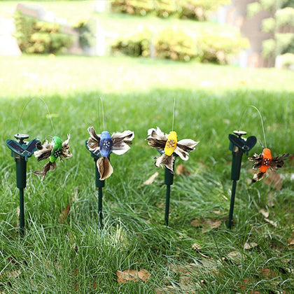 LWINGFLYER solar hummingbird fluttering in the garden for natural charm