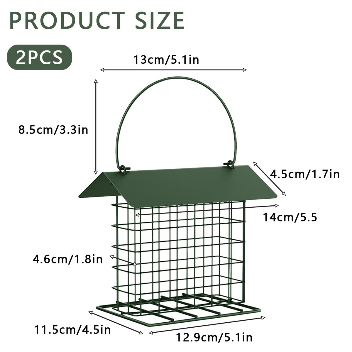 LWINGFLYER suet feeder with removable roof panel for easy refilling.