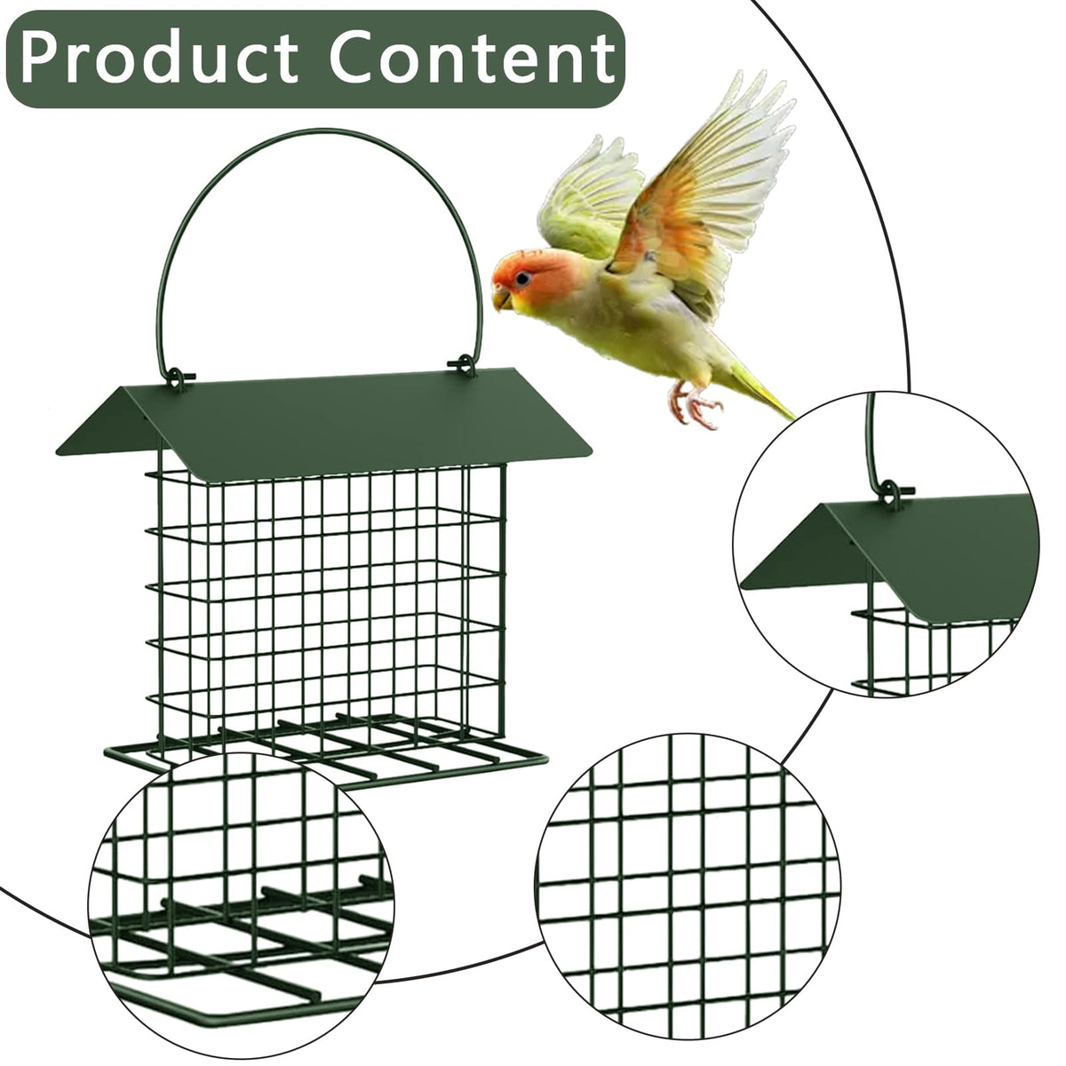 LWINGFLYER suet feeder built to withstand weather outdoors.