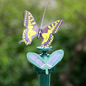 LWINGFLYER battery-powered butterfly flutter for evening yard ambiance.