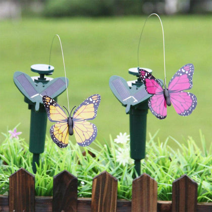LWINGFLYER solar butterfly outdoors, adding lively garden movement.