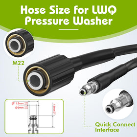 LWQ hose 5000-psi-capacity supports tough cleaning tasks on concrete and metal.