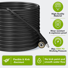 LWQ hose quick-connect provides fast, tool-free setup during cleaning tasks.