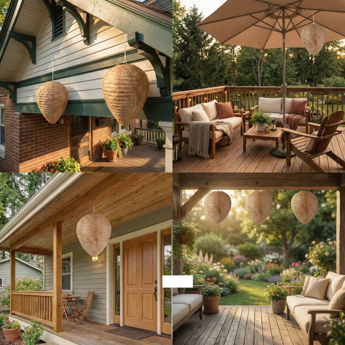 LWSRLSA outdoor-friendly paper nests are built for sheltered spaces.