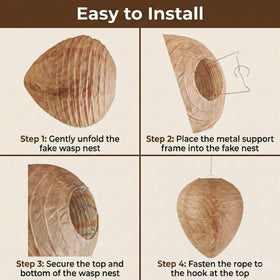 LWSRLSA wasp nest hanging setup with rope for easy installation