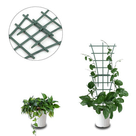 Lwuey patio plant stake secures pots against wind and movement.