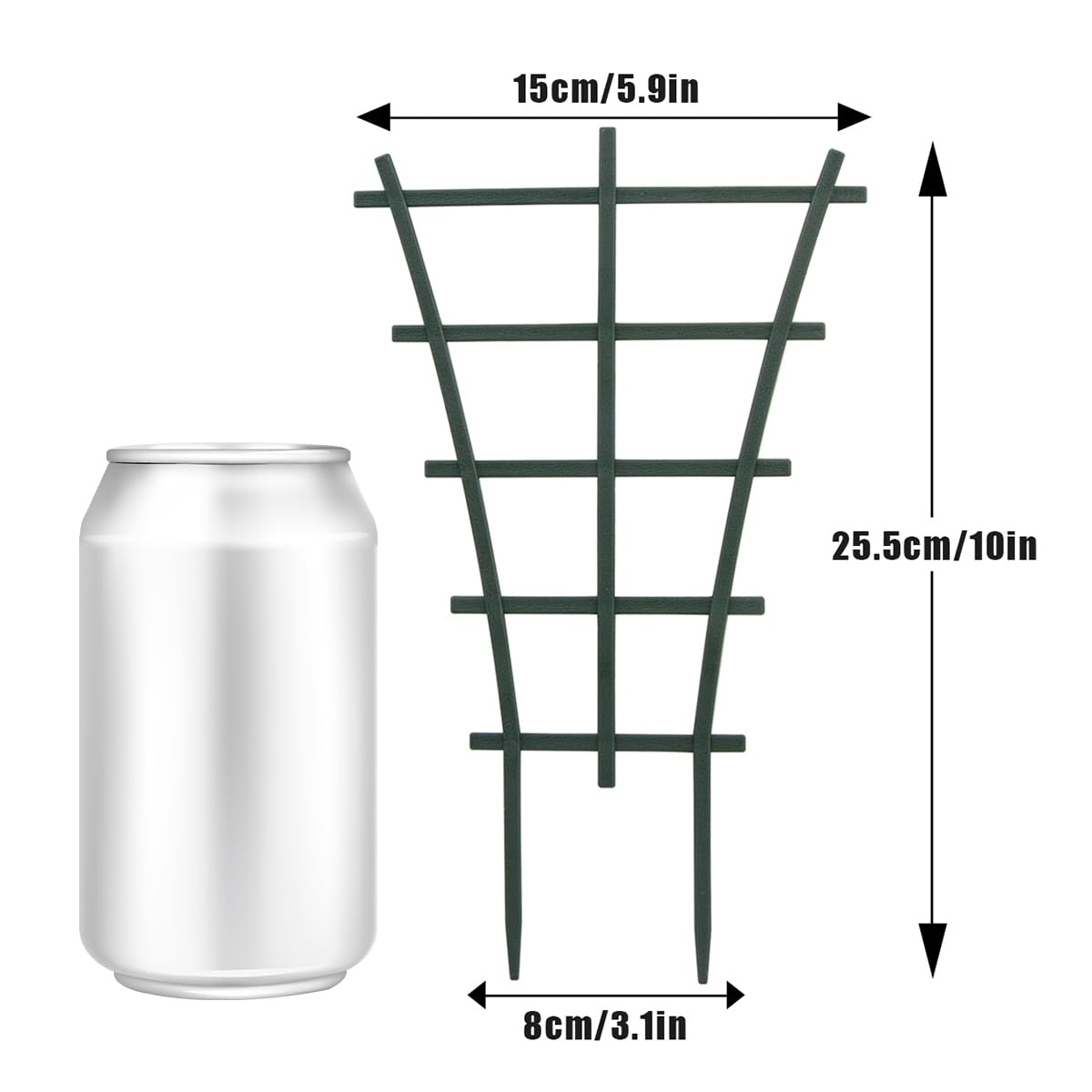 Lwuey plastic potted trellis material highlights lightweight, durable construction for houseplants.